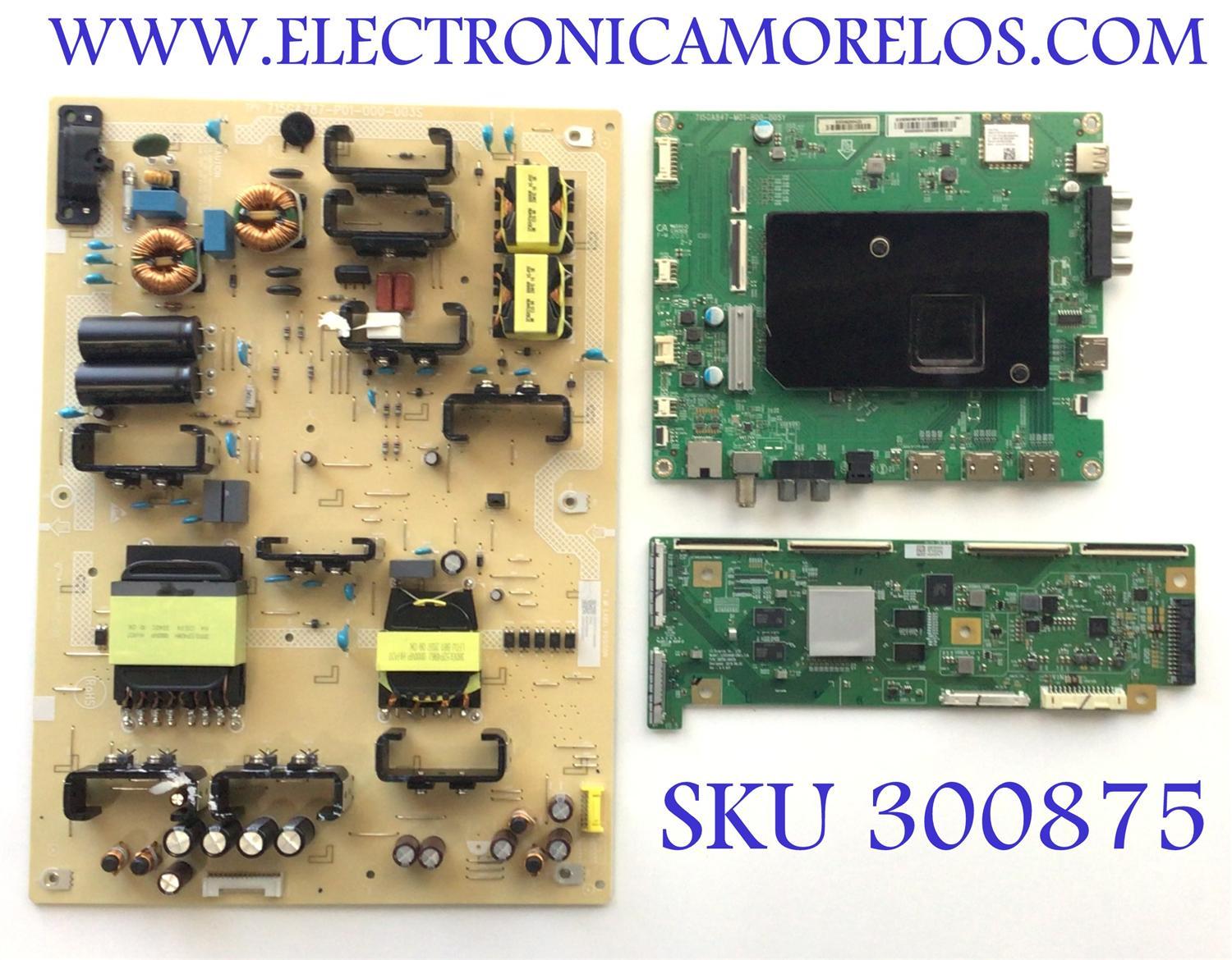 KIT DE TARJETAS PARA TV VIZIO OLED / MAIN XKCB02K021 / 715GA847-M01-B00-005Y / FUENTE ADTVJ1840ABL / T-CON 6871L-6461A / 6870C-0852A / LE650AQD-ENA1-TJA / PANEL LE550AQD (EN)(A2) / MODELO OLED55-H1 / OLED55-H1 OTYPZRKW